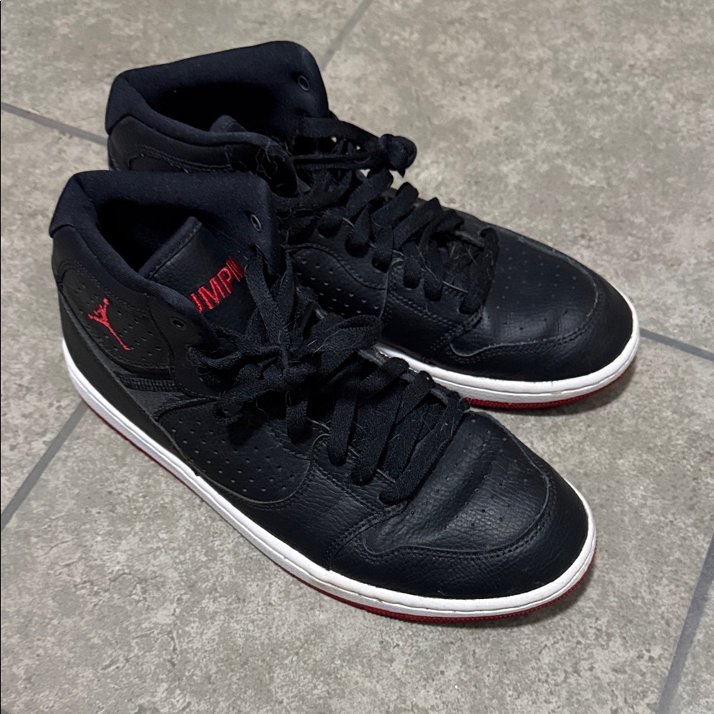 Black and Red High-Top Sneakers